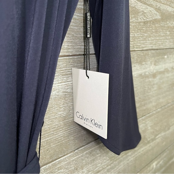 Calvin Klein | Navy Long Sleeve Tunic Dress & Belt Size 14 - Picture 9 of 11